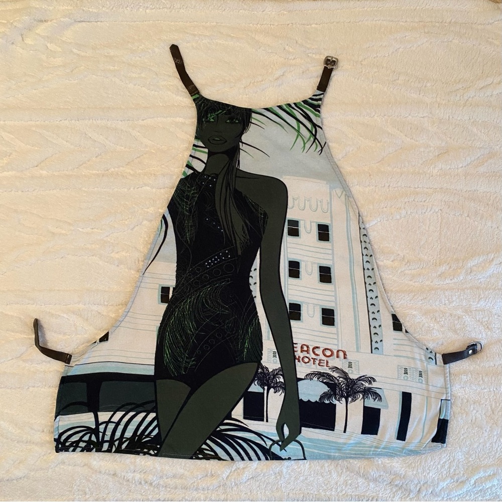 Custo Barcelona Rare Backless Buckle Halter Top Small